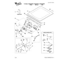 Whirlpool YWED9450WL0 top and console parts diagram