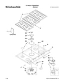 Cooktop, burner and grate parts