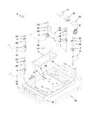 Burner box, gas valves, and switches
