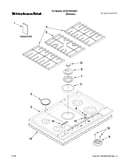 Cooktop, burner and grate parts