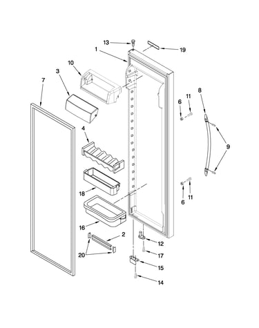 Refrigerator door parts