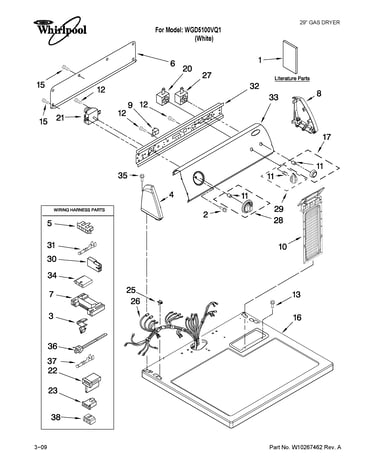 Top and console parts