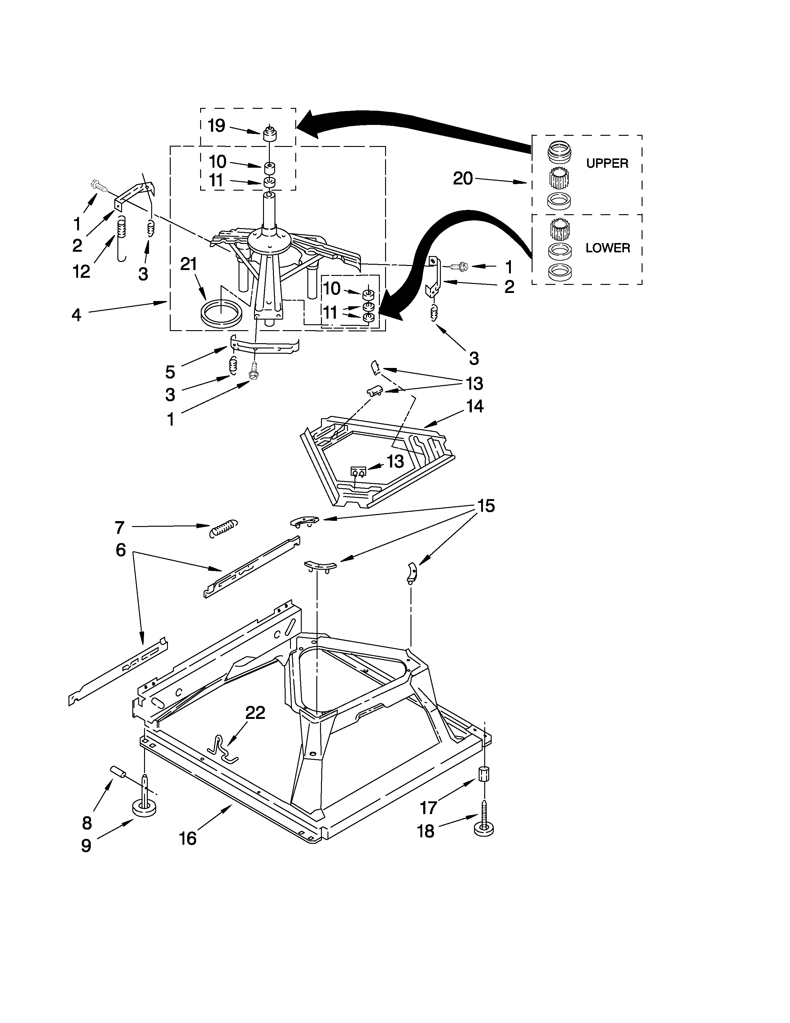 Machine base parts
