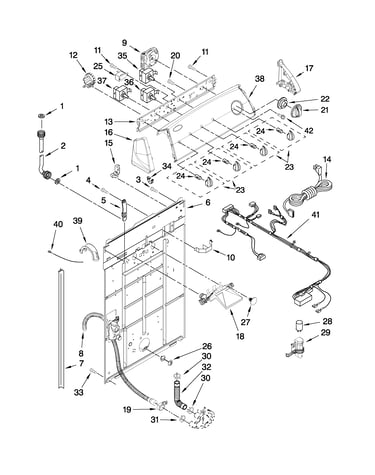 Controls and rear panel parts