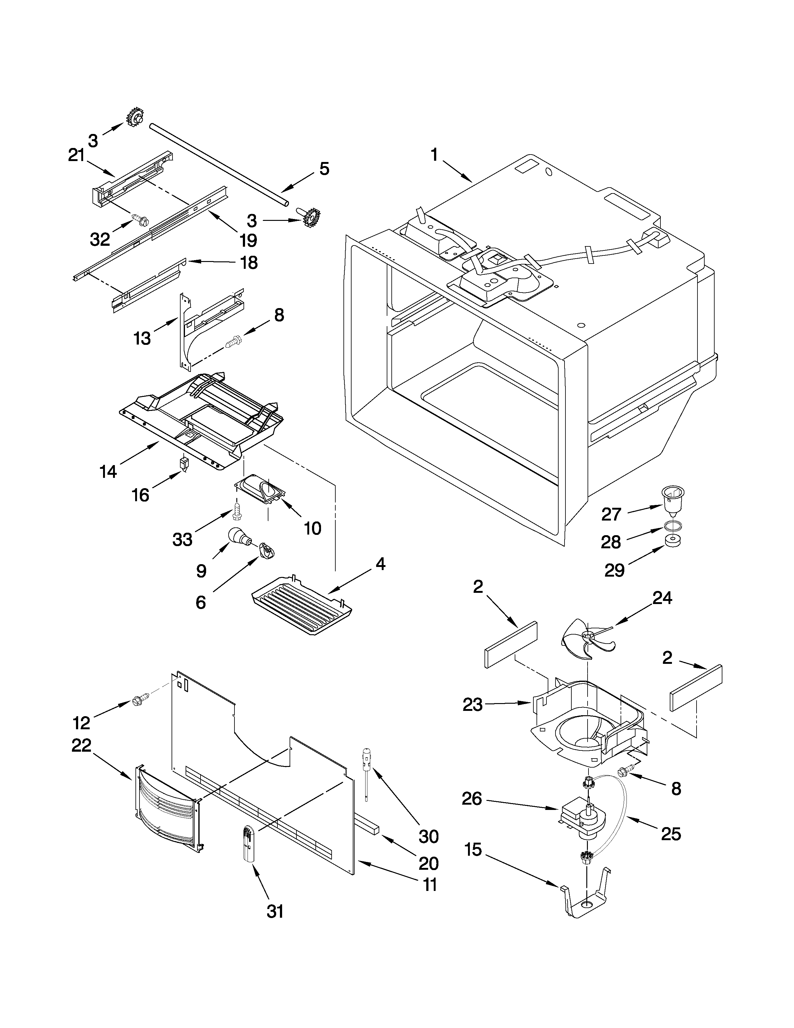 FREEZER LINER PARTS