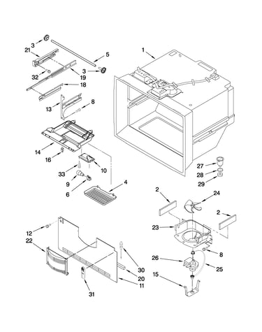 Freezer liner parts
