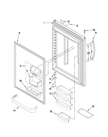 Refrigerator door parts