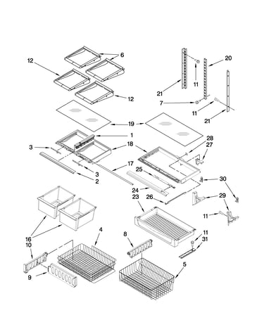 Shelf parts