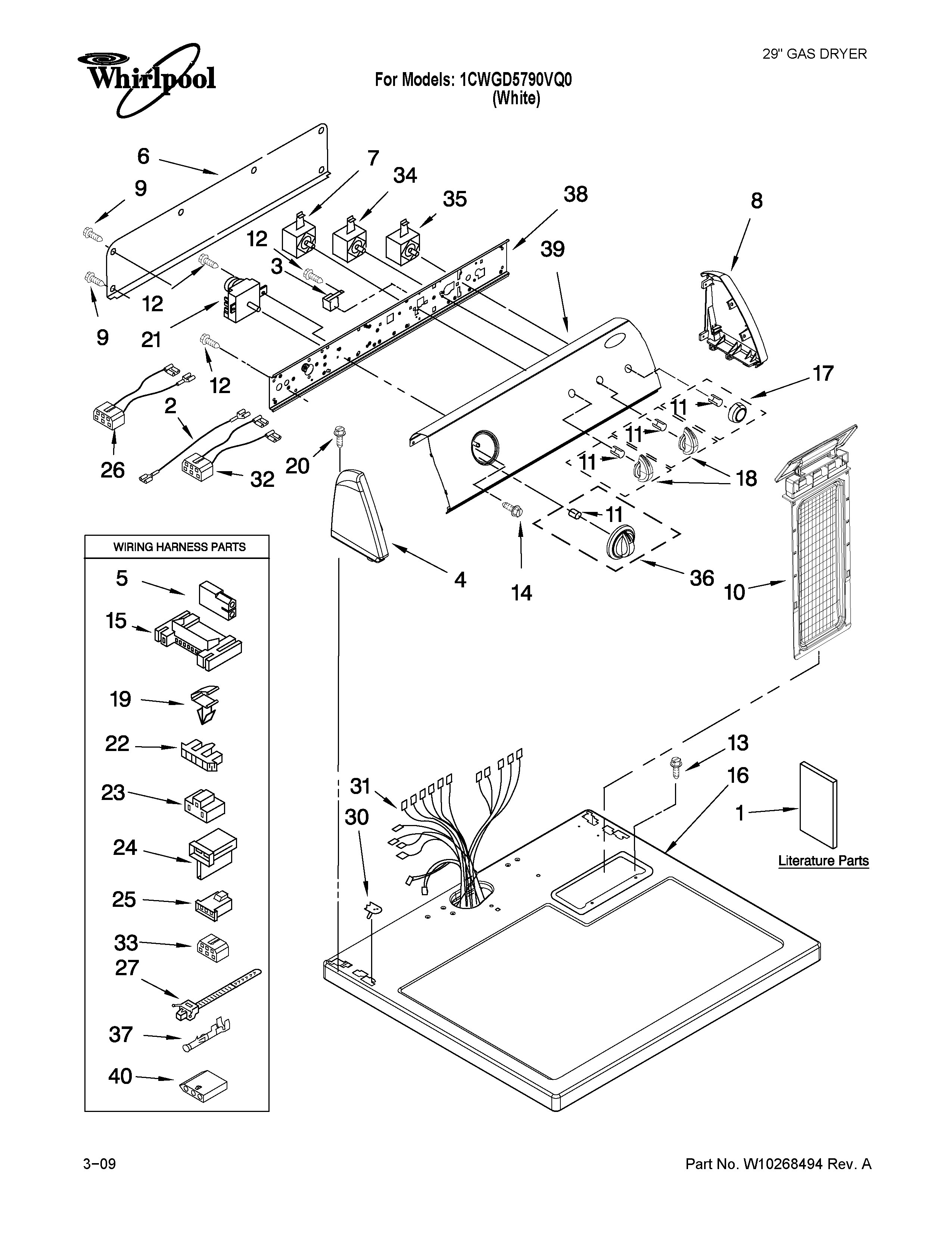 Top and console parts
