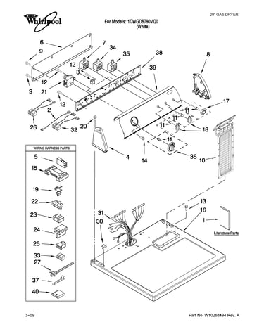 Top and console parts