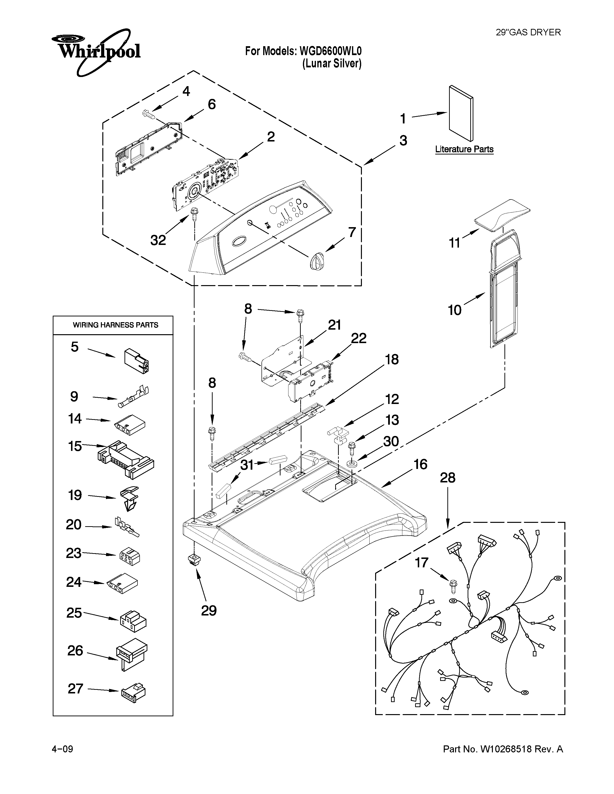 TOP AND CONSOLE PARTS