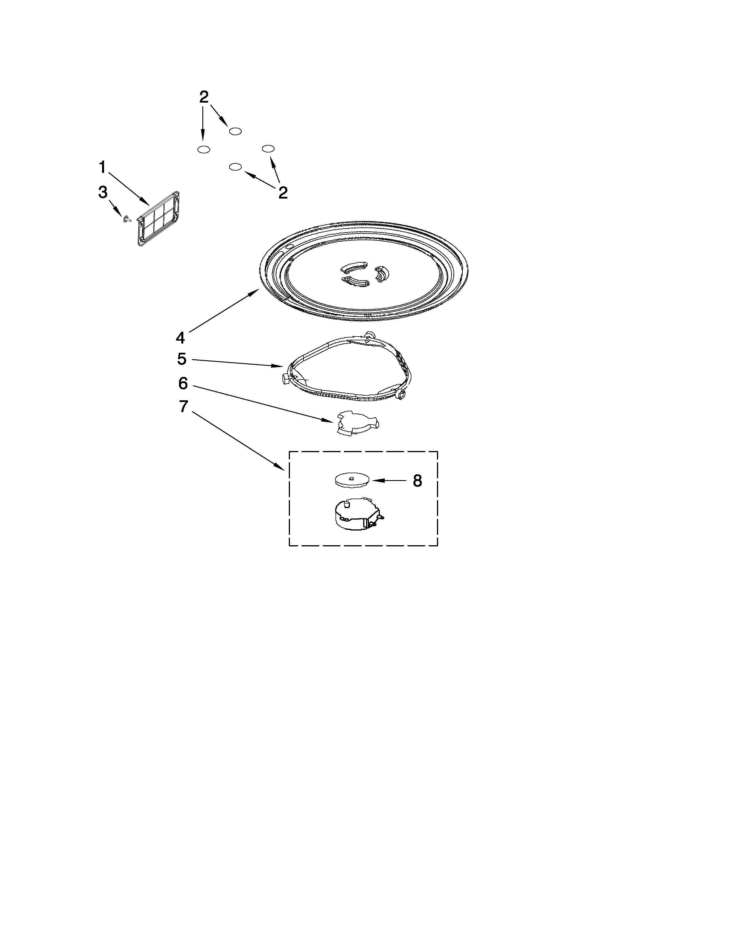 Magnetron and turntable parts