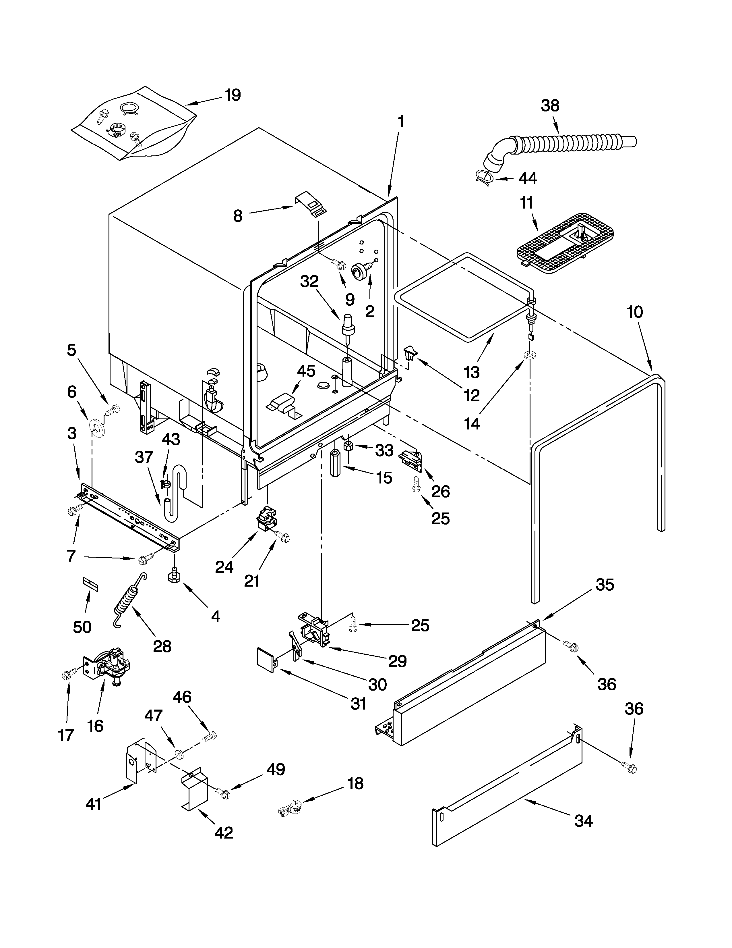 Tub assembly parts