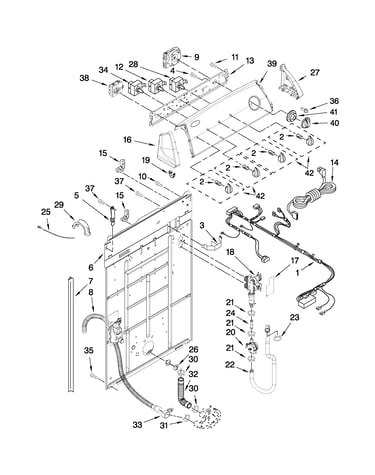 Controls and rear panel parts