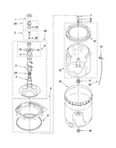Agitator, basket and tub parts