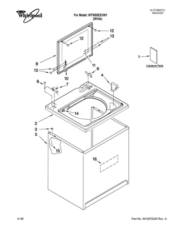 Top and cabinet parts