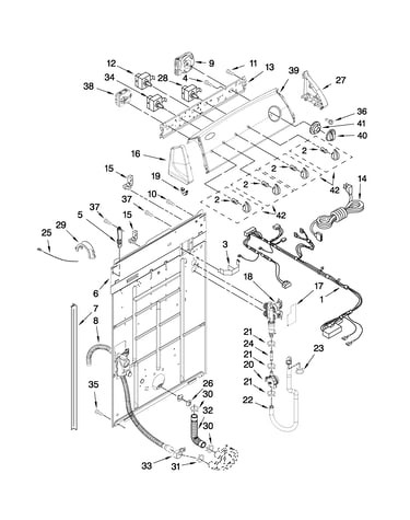 Controls and rear panel parts