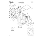 Whirlpool WFW9300VU04 top and cabinet parts diagram