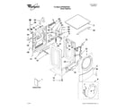Whirlpool WFW9400VE03 top and cabinet parts diagram