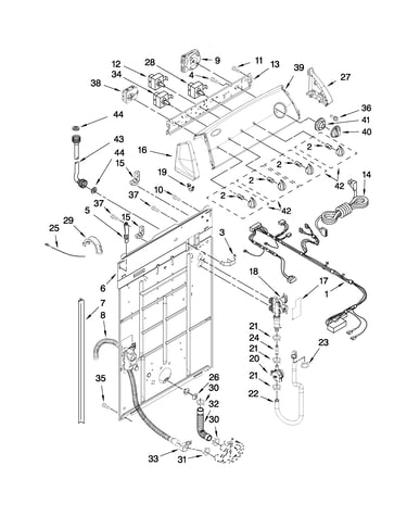 Controls and rear panel parts