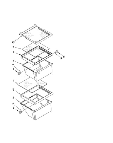 Refrigerator shelf parts