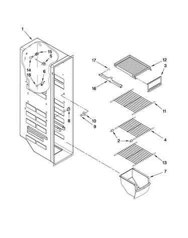 Freezer liner parts