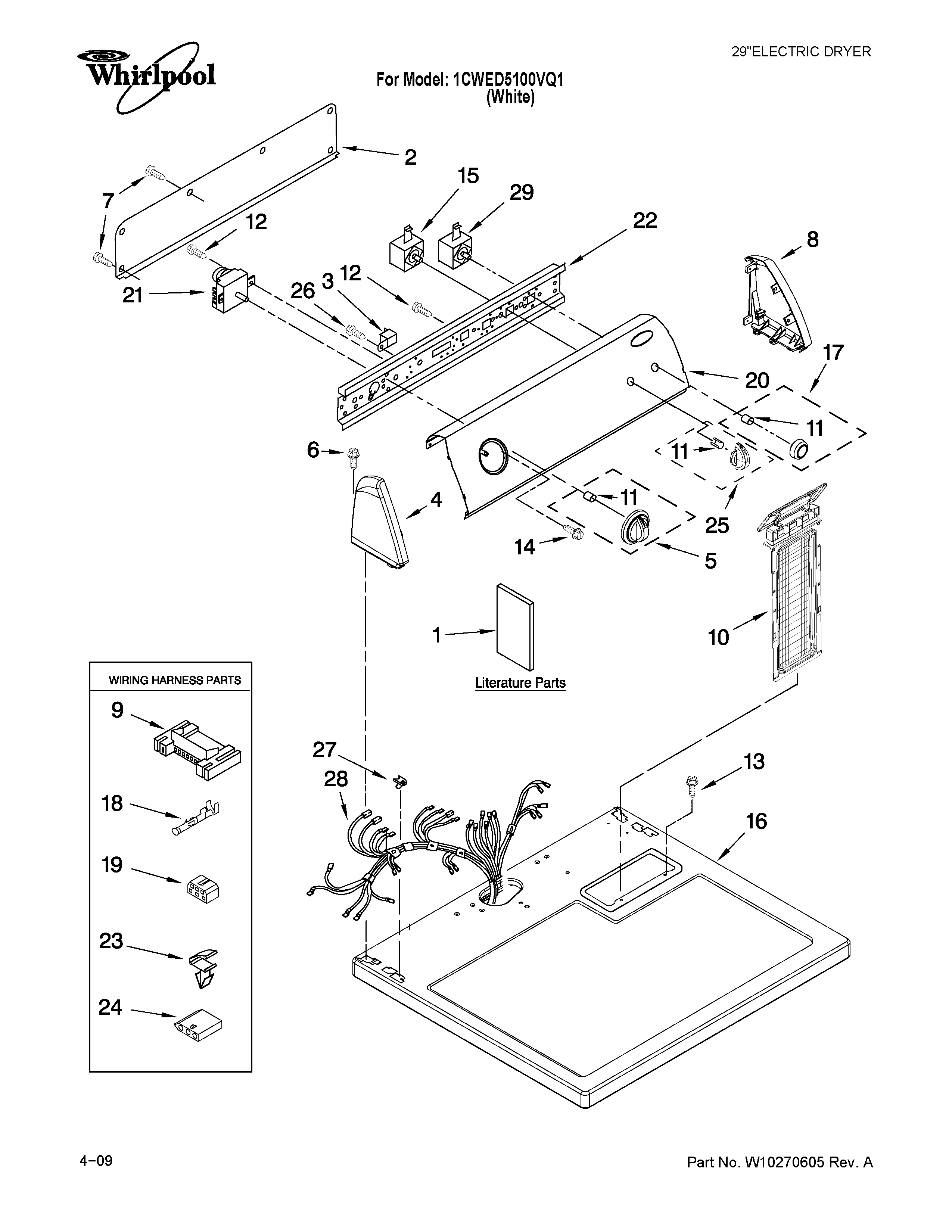 Top and console parts