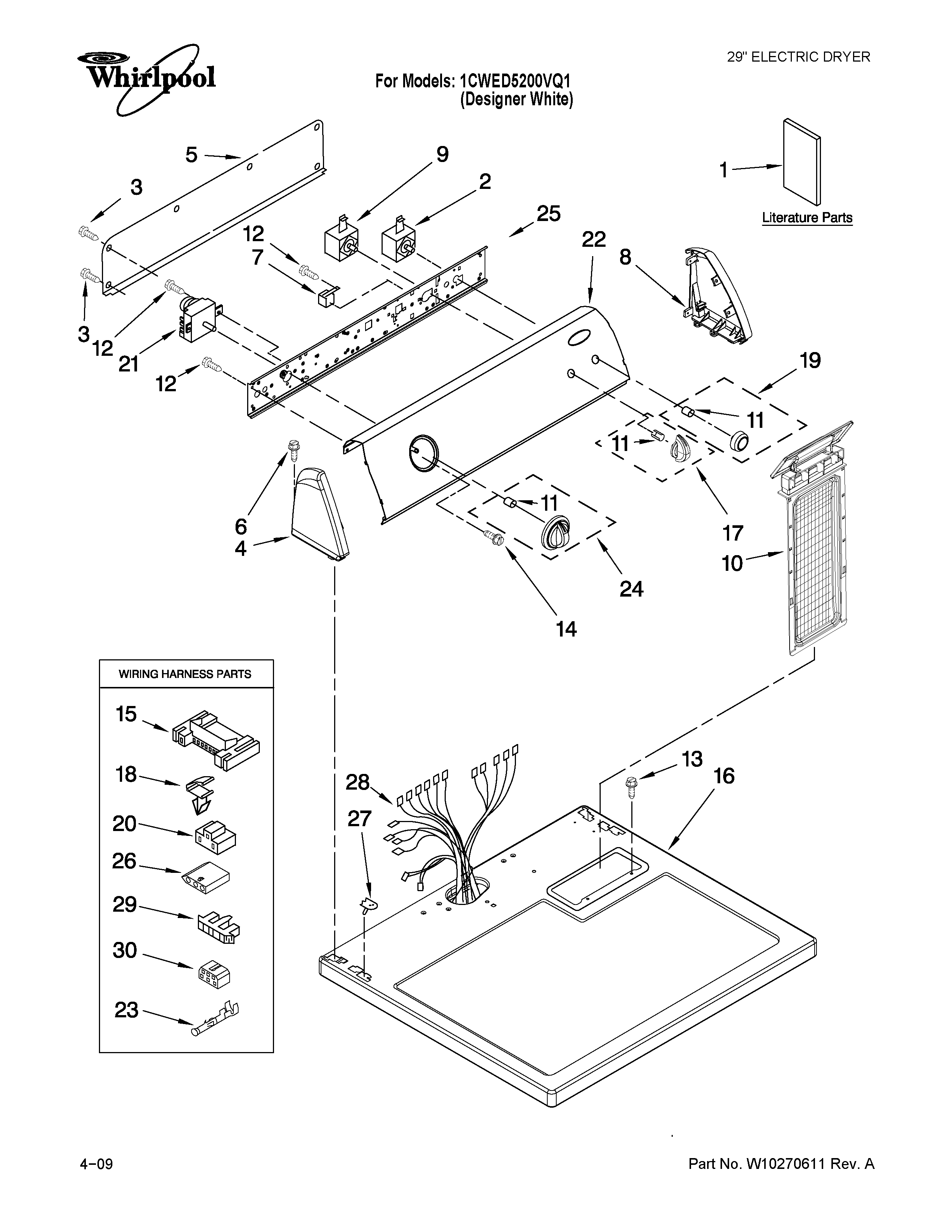 Top and console parts