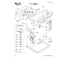 Whirlpool YWGD5300VW0 top and console parts diagram