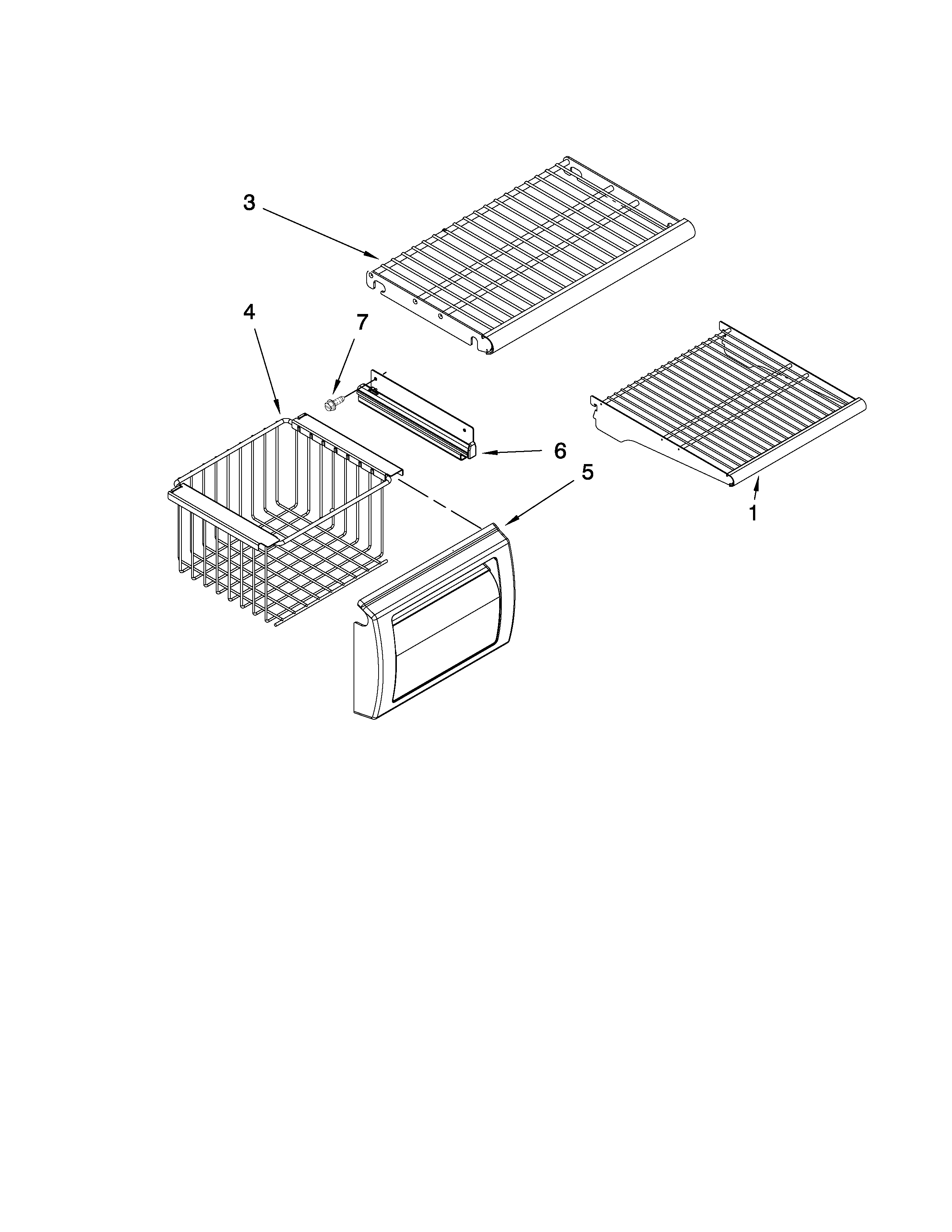 Freezer shelf parts