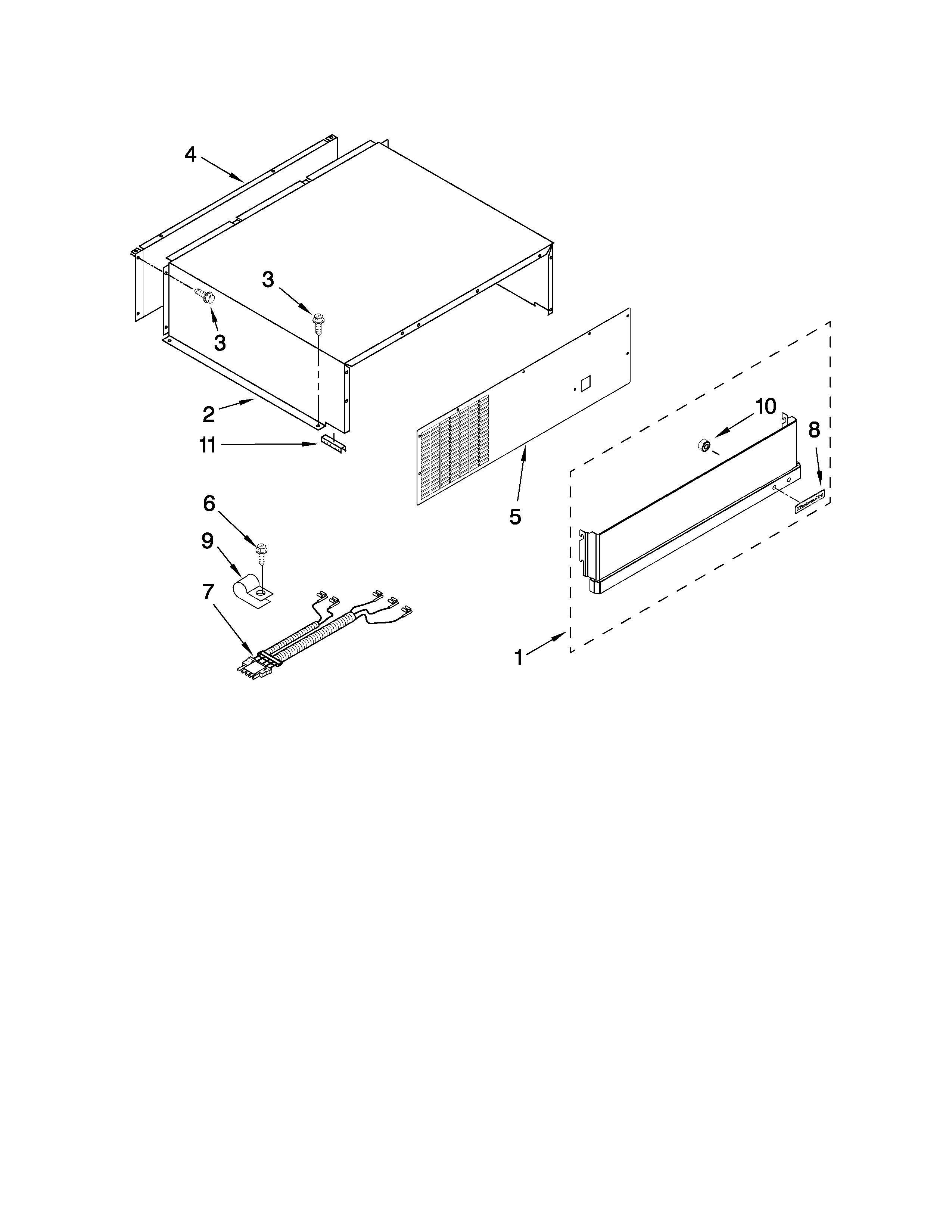 Top grille and unit cover parts