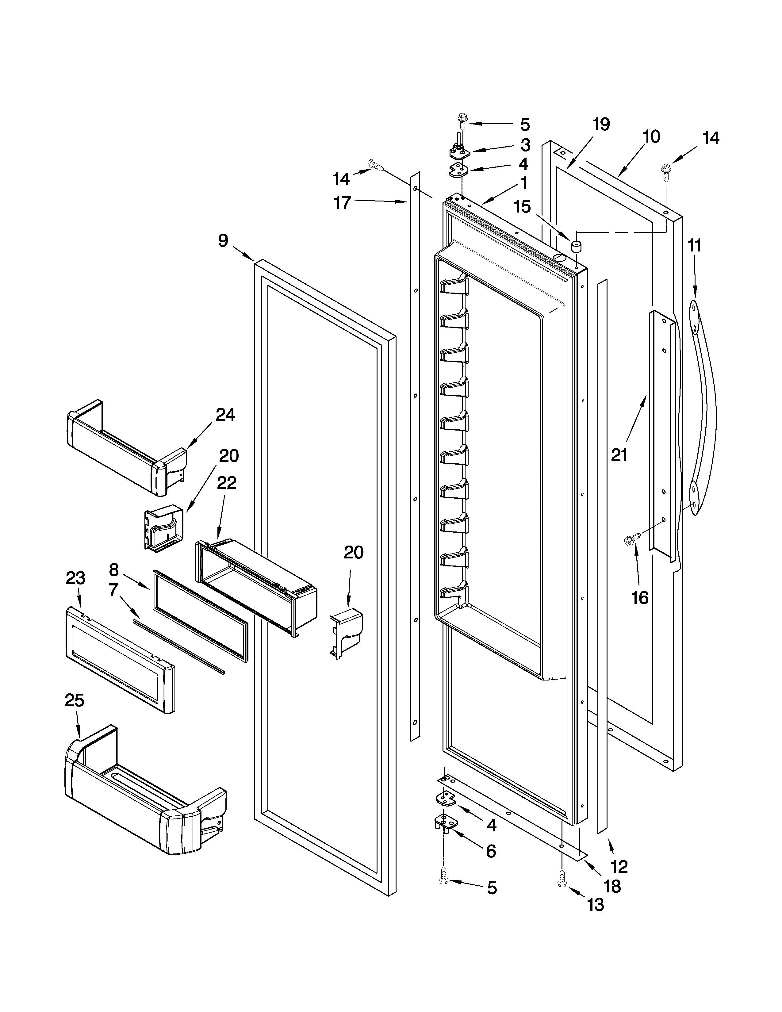 REFRIGERATOR DOOR PARTS