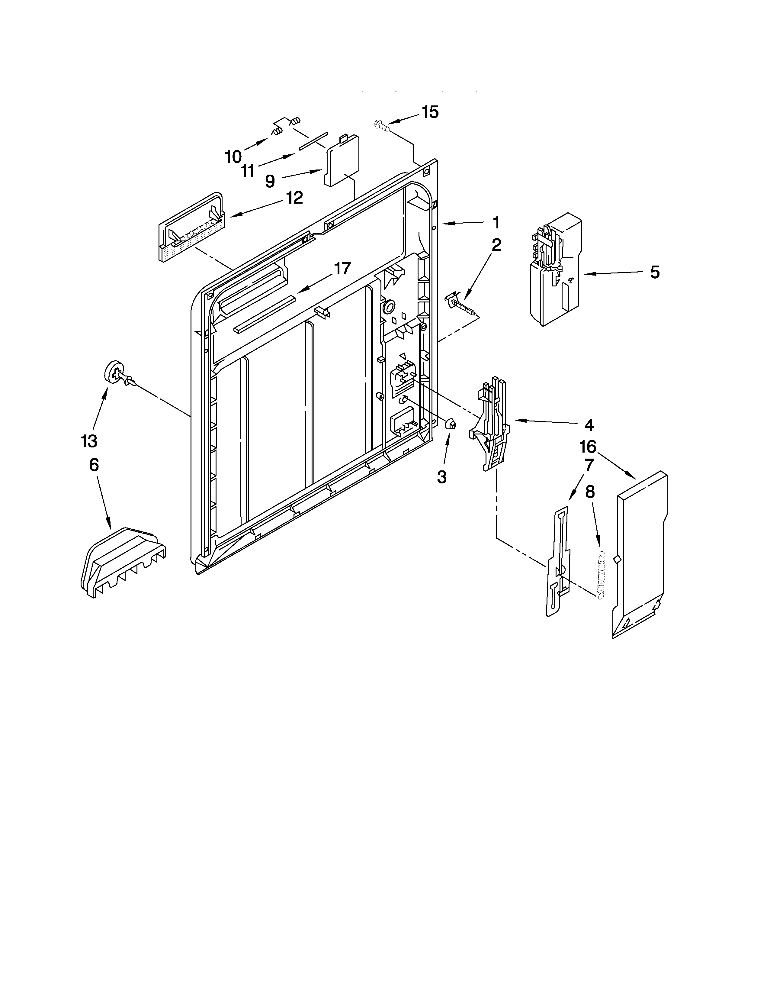 Inner door parts