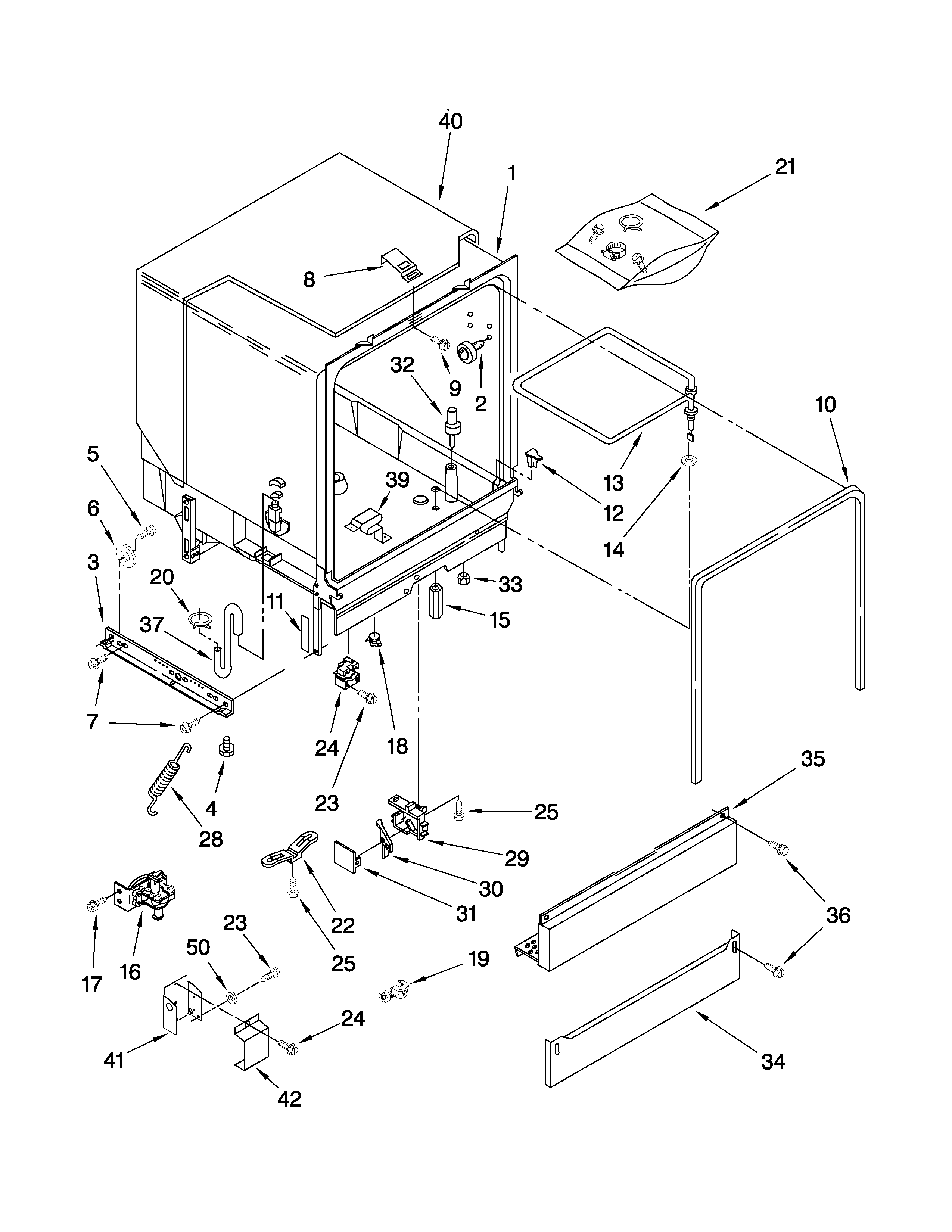 TUB ASSEMBLY PARTS