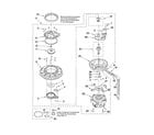 Crosley CUD6710WB0 pump and motor parts diagram