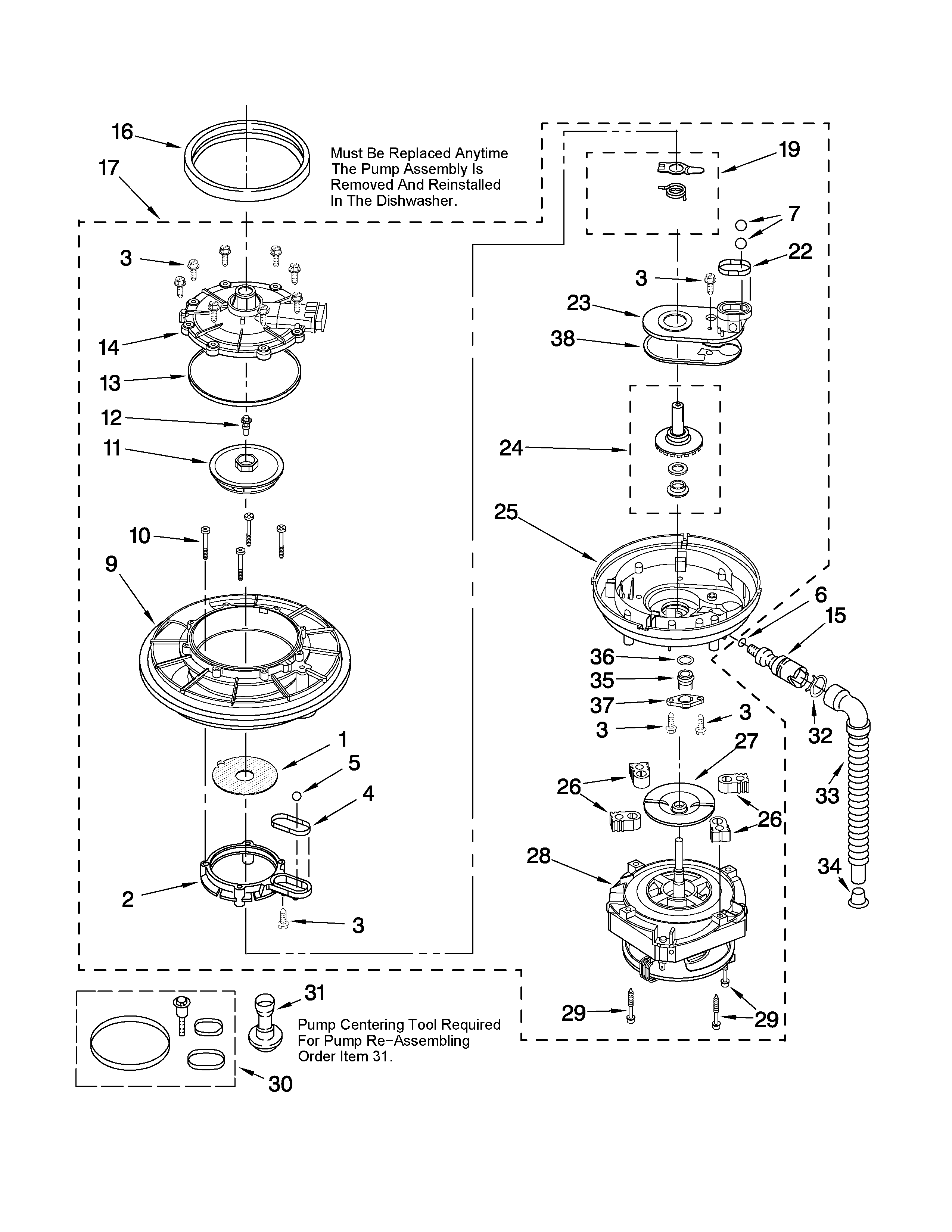 Pump and motor parts