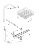Upper dishrack and water feed parts