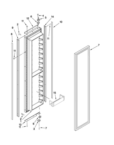 Freezer door parts