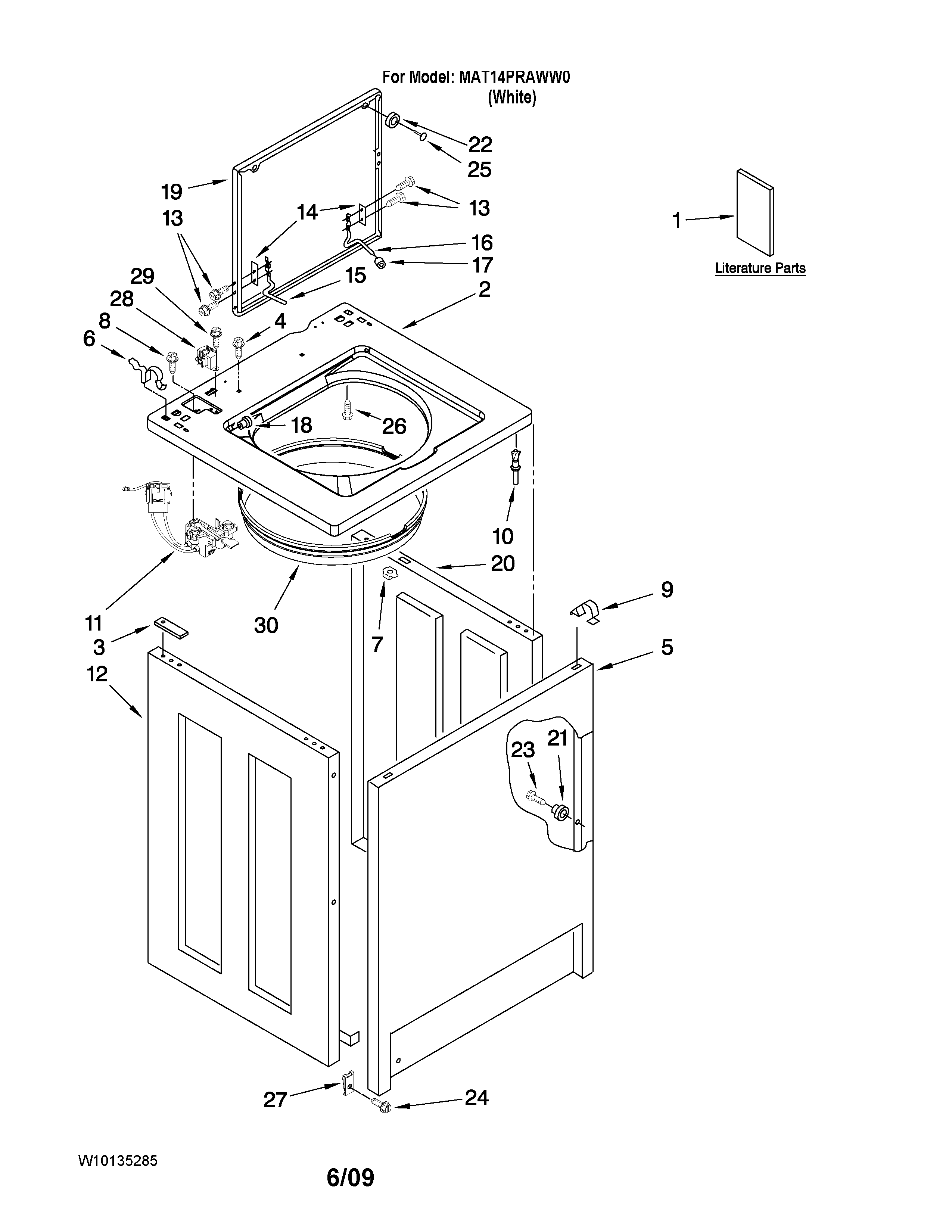 TOP AND CABINET PARTS