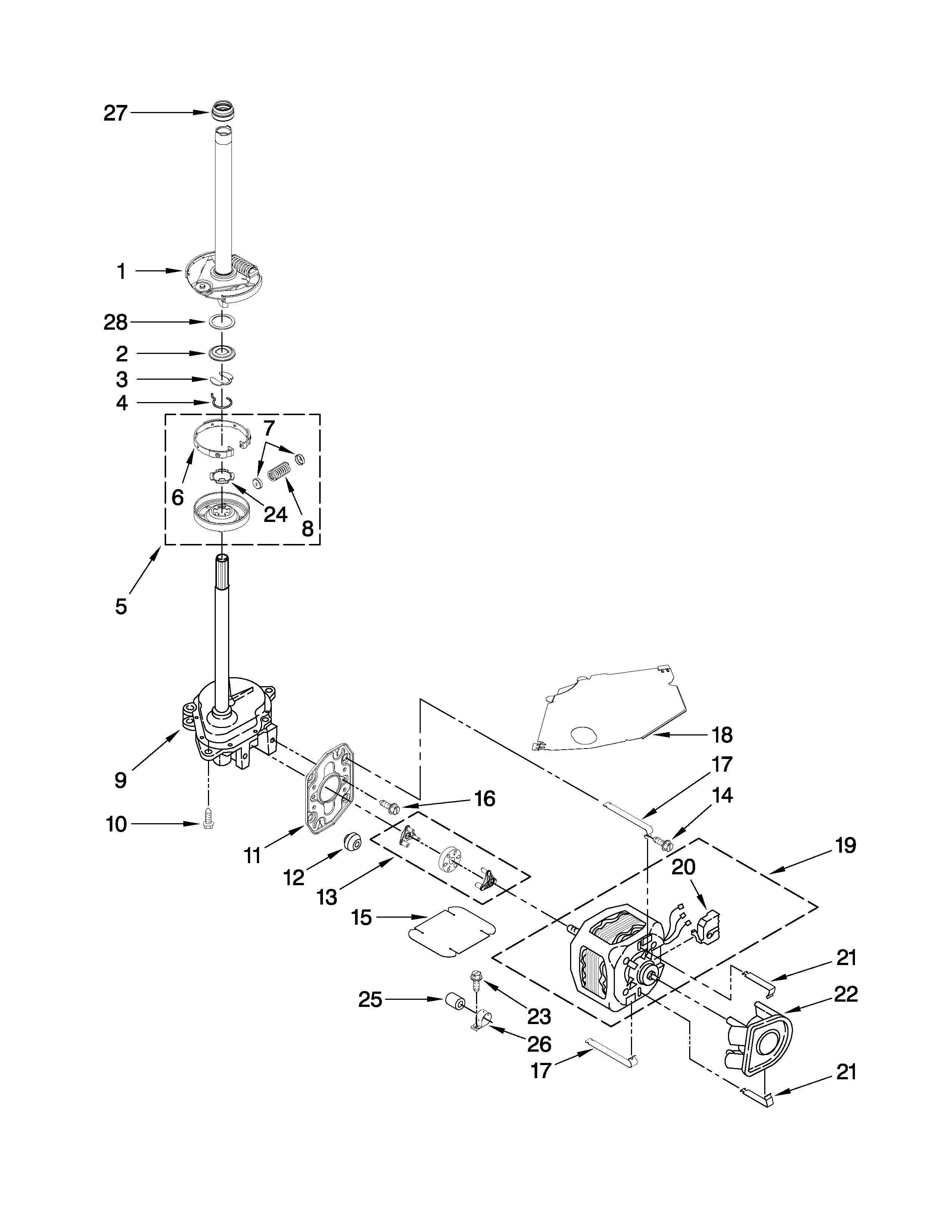 BRAKE, CLUTCH, GEARCASE, MOTOR AND PUMP PARTS