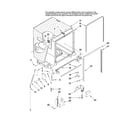 Maytag MDB7851AWQ44 tub and frame parts diagram