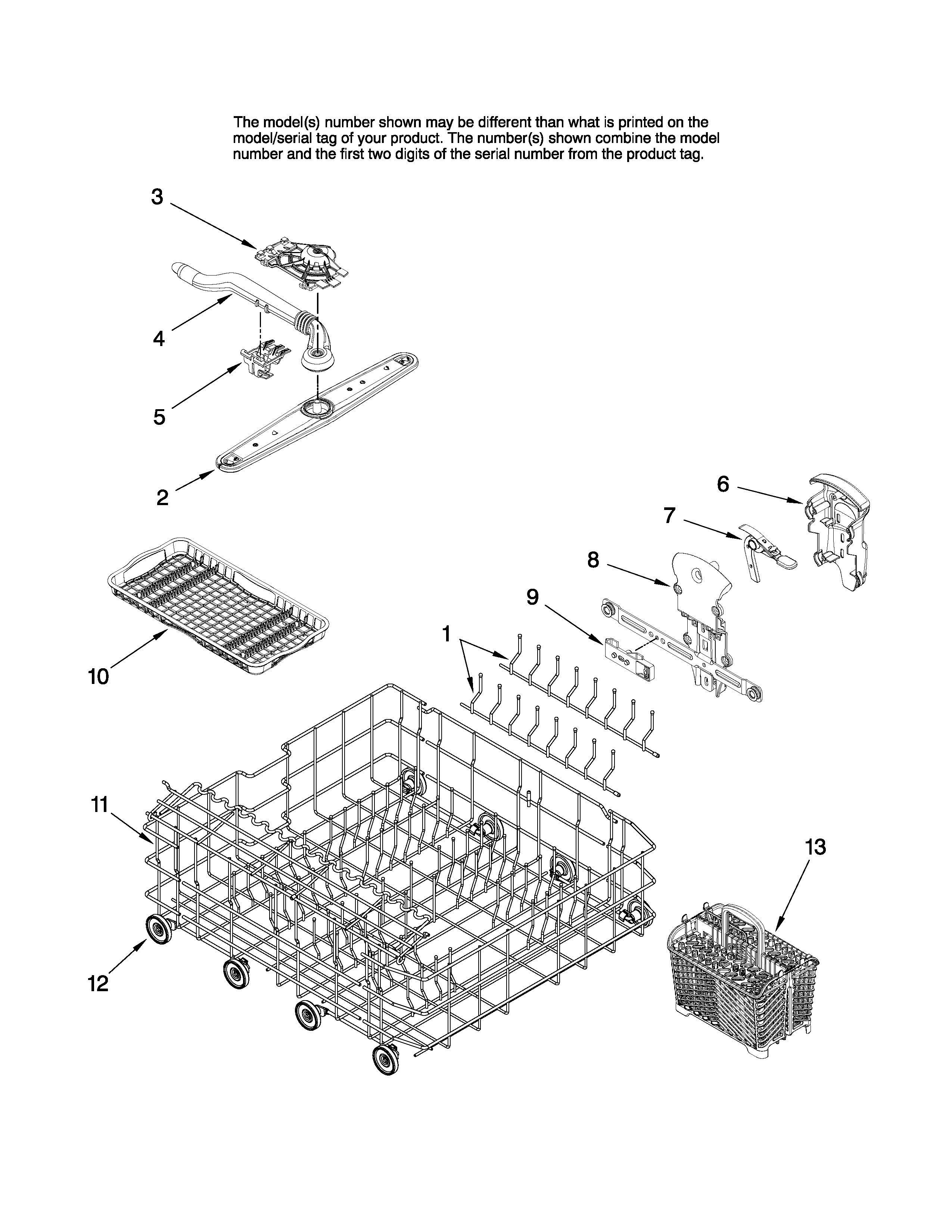 Lower rack parts