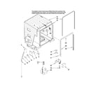 Maytag MDBH945AWS42 tub and frame parts diagram