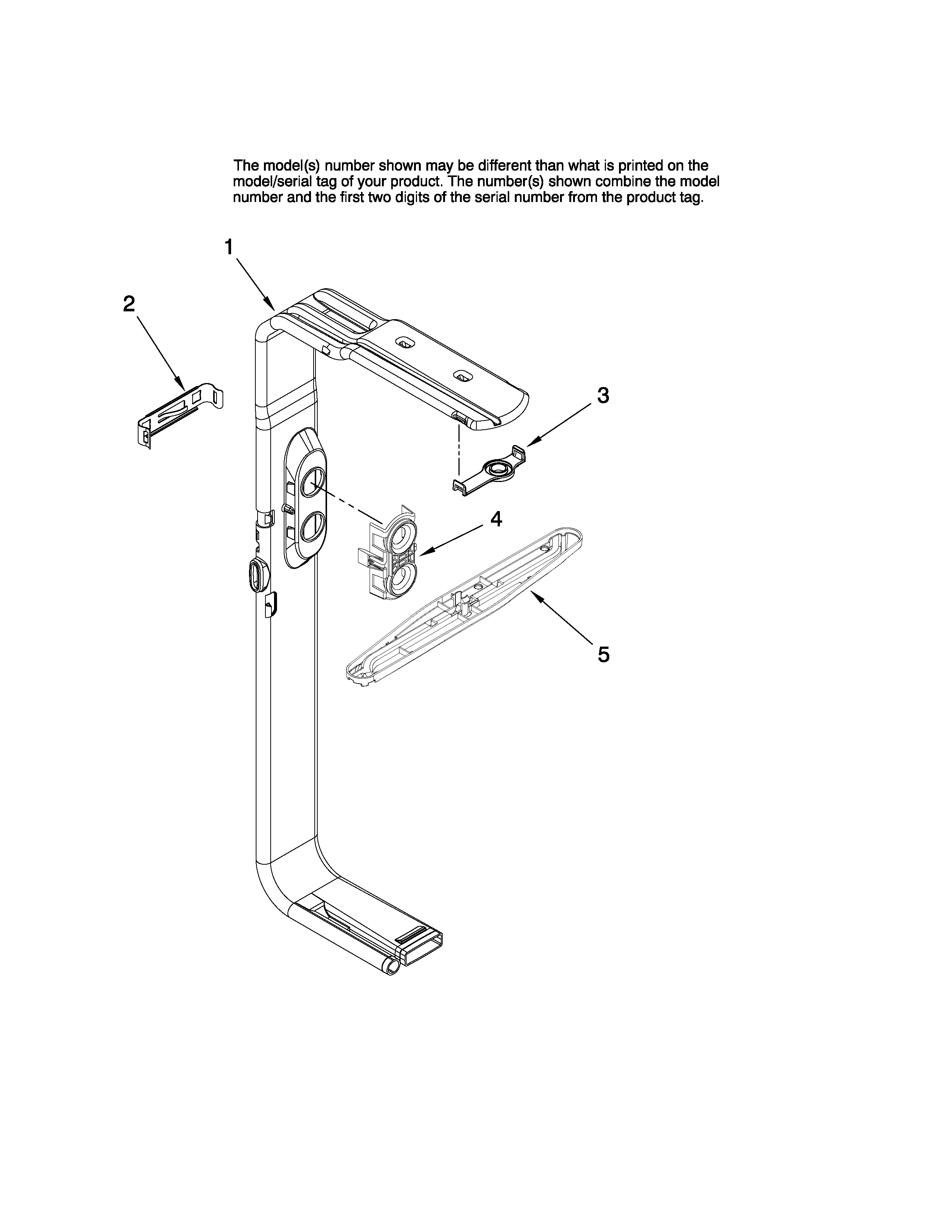 Upper wash and rinse parts