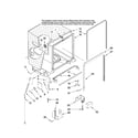 Jenn-Air JDB1095AWB42 tub and frame parts diagram