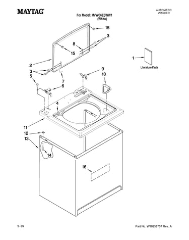 Top and cabinet parts