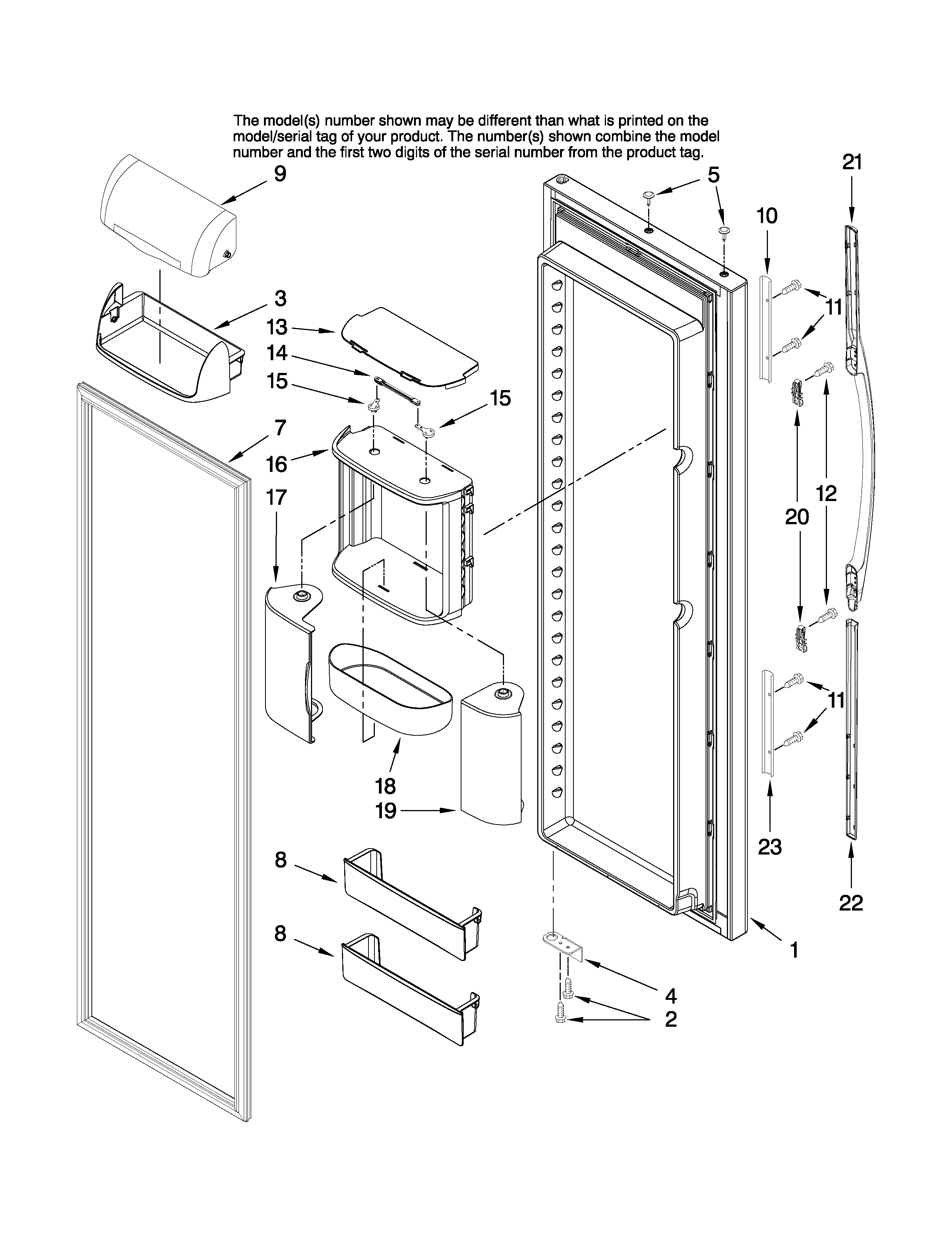 REFRIGERATOR DOOR PARTS