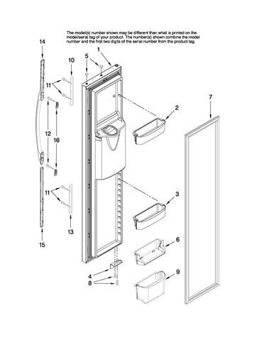 Freezer door parts