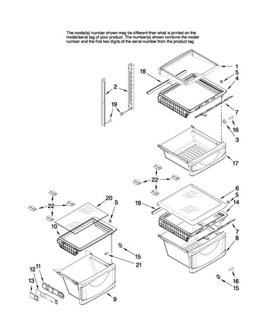 Refrigerator shelf parts