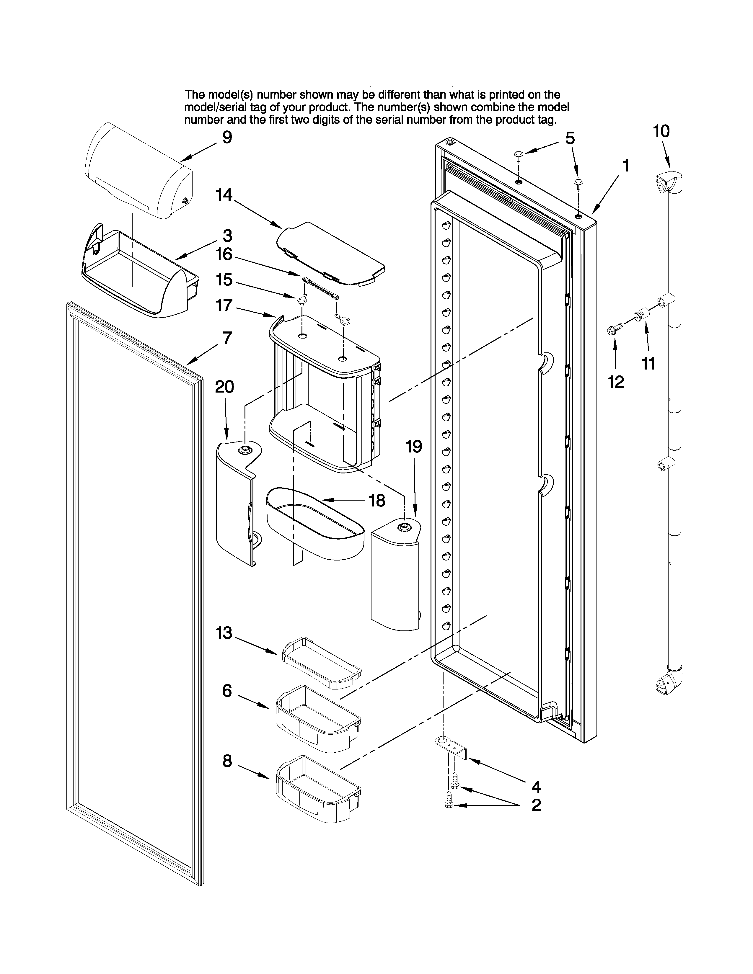 Refrigerator door parts